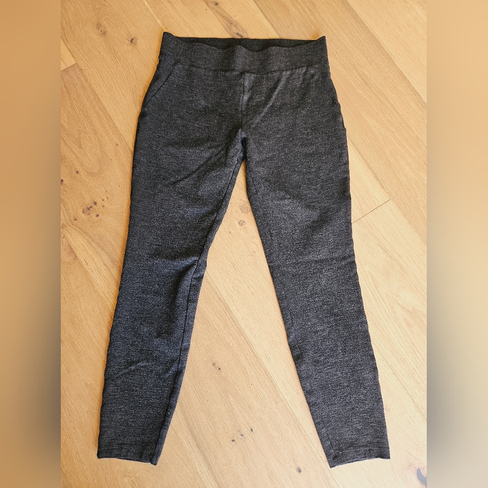 Matty M High Rise Slub Legging with Pockets, Dark Gray, Size XS